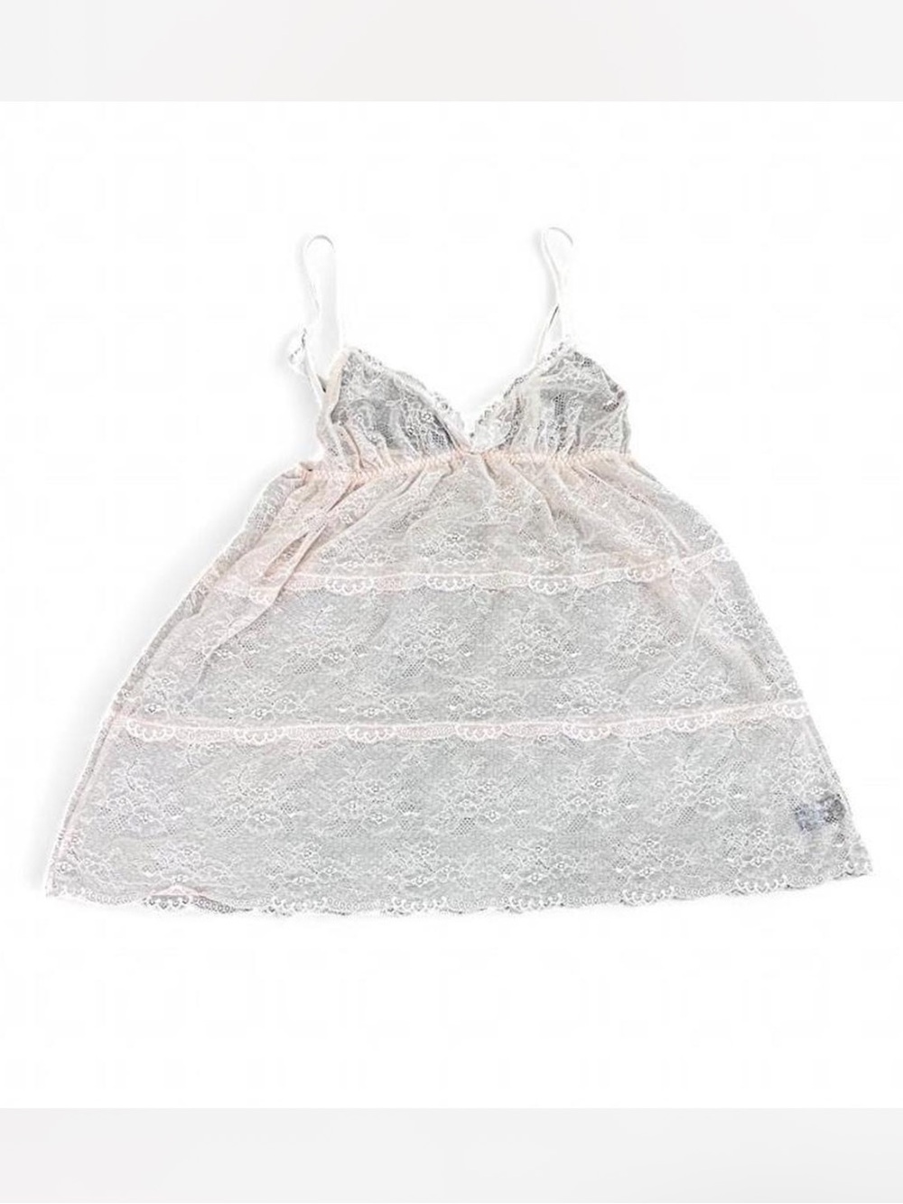 Sheer Lace Babydoll Top in Ivory